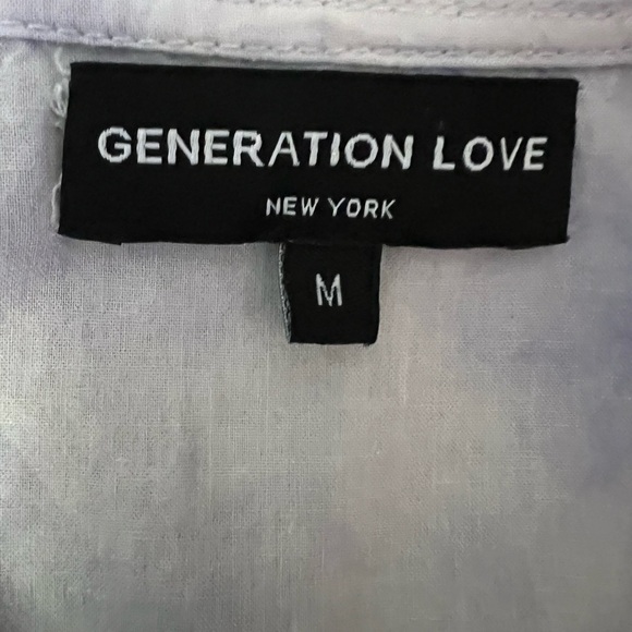 Generation Love lilac tie dye mini dress with ruffle details and tiers sz M EUC - Picture 9 of 11